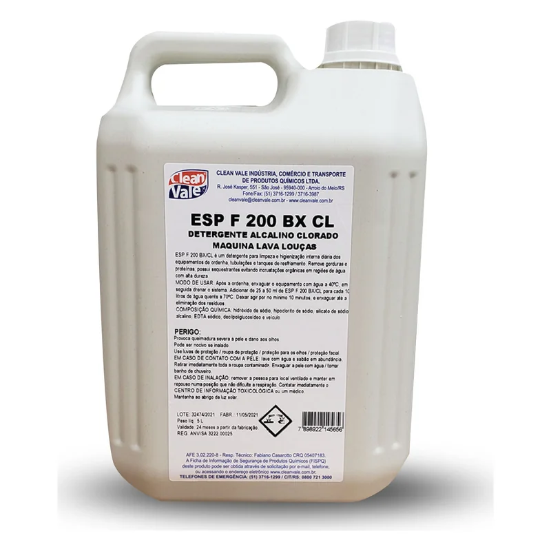ESP F 200 BX CL Detergente Alcalino Clorado para Máquina Lava Louças